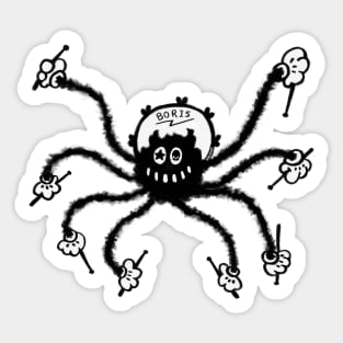 Boris the Spider Old School Cartoon Character Sticker